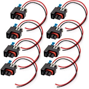 Fuel Injector Connector 8PCS (wire length 6 Inch) Compatible with Mini Delphi (Multec 2)