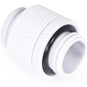Alphacool Eiszapfen G1/4" Male to Male 10mm Extender Fitting, Rotary, White