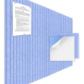 Large Cork Board Substitute - 47"x35" - Set of 12 Felt Wall Tiles with Slat Wall Paneling and Removable Adhesive Tabs for Enhanced Wall Protection, and Office Functionality