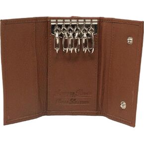 Unisex-Adult Leather Key Case Wallet 10cm x 6.2cm