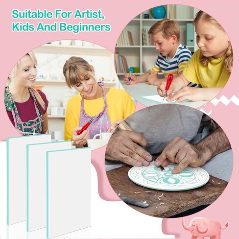 50 Pcs 4 x 6 x 0.25 Inch Rubber Stamp Carving Blocks Soft Linoleum Block Rubber Carved Brick for Stamp Soft Rubber Crafts and DIY Craft Project in Saudi Arabia