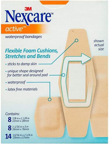 ضمادات الوسادة النشطة الإضافية من نيكسكير، متنوعة، 30 قطعة in Kuwait