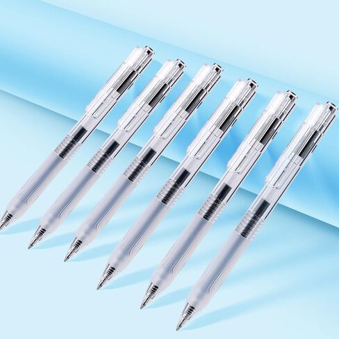 Gel Pens Ink 6pcs Pens Fine Point Rolling Ball Gel Pens Black Ink Smooth Writing and Stylus Pens for Touch Screens (White) in Saudi Arabia