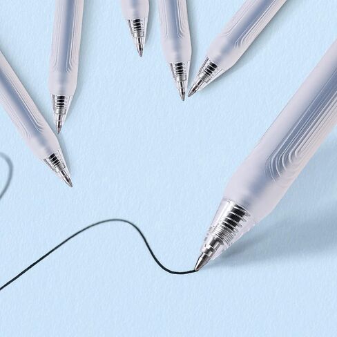 Gel Pens Ink 6pcs Pens Fine Point Rolling Ball Gel Pens Black Ink Smooth Writing and Stylus Pens for Touch Screens (White) in Saudi Arabia