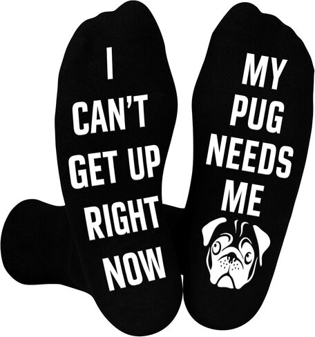 Pug Gifts for Pug Lovers Pug Socks for Women Black Pug Gifts Pug Gifts for Women Grip Socks Girls Socks Cotton Socks Gifts for Teen Girls Birthday Gifts for Women in Saudi Arabia