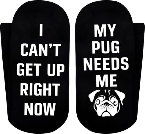 Pug Gifts for Pug Lovers Pug Socks for Women Black Pug Gifts Pug Gifts for Women Grip Socks Girls Socks Cotton Socks Gifts for Teen Girls Birthday Gifts for Women in Saudi Arabia