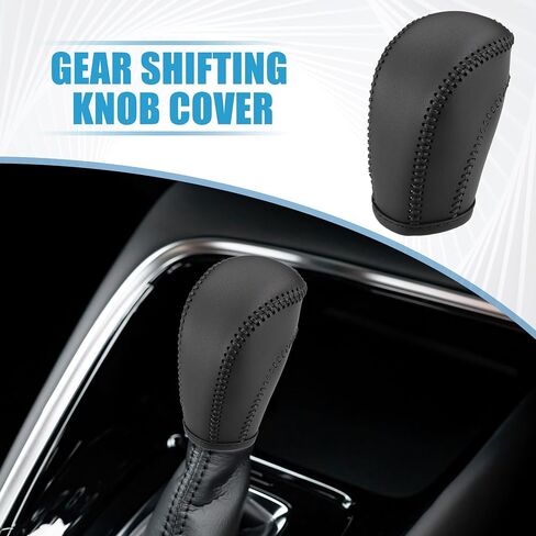 Gear Shift Lever Cover Automotive Interior Gear Shift Knob Trim for Volkswagen Atlas 2018-2022 Black in Saudi Arabia