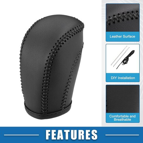 Gear Shift Lever Cover Automotive Interior Gear Shift Knob Trim for Volkswagen Atlas 2018-2022 Black in Saudi Arabia