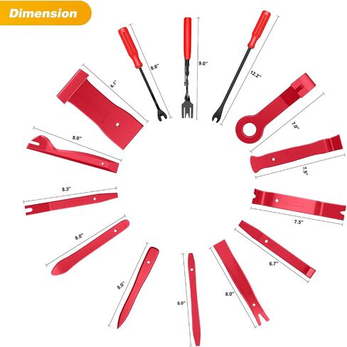 GOOACC 88Pcs Trim Removal Tool, Auto Push Pin Bumper Retainer Clip Set Fastener Terminal Remover Tool Adhesive Cable Clips Removal Kit Car Panel Radio Removal Auto Clip Pliers, Black in Kuwait