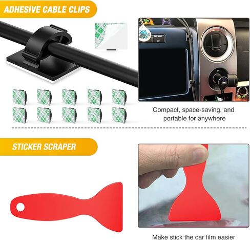 GOOACC 88Pcs Trim Removal Tool, Auto Push Pin Bumper Retainer Clip Set Fastener Terminal Remover Tool Adhesive Cable Clips Removal Kit Car Panel Radio Removal Auto Clip Pliers, Black in Kuwait