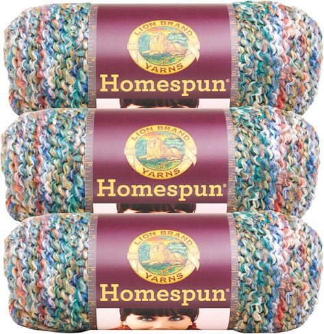 (3 عبوات) خيوط من ماركة Lion التجارية 790-407D من خيوط Homespun، مصبوغة بالصحراء3 in Saudi Arabia