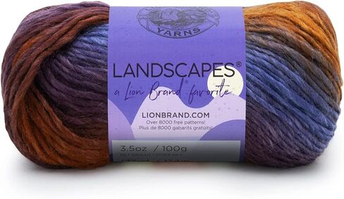 Lion Brand Yarn - Landscapes - 6 Pack with Needle Gauge (Apple Orchard) in Saudi Arabia