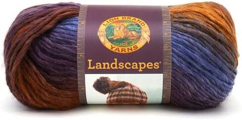 Lion Brand Yarn - Landscapes - 6 Pack with Needle Gauge (Apple Orchard) in Saudi Arabia