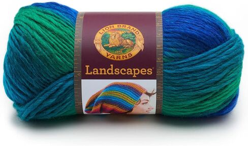 Lion Brand Yarn - Landscapes - 6 Pack with Needle Gauge (Apple Orchard) in Saudi Arabia
