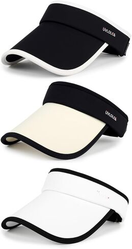 3 Pack Visor Hats for Women Cooling Ice Silk Womens Visor Adjustable Sports Sun Hat in Saudi Arabia