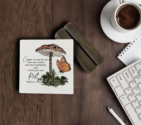 Christian Quote Wood Plaque Gift, Matthew 11:28- Come To Me All Of You, Plaque with Wooden Stand, Meaningful Wood Sign Plaque Gift, Bible Verse Gift Wood Sign, Christian Family Religious Home Décor in Saudi Arabia