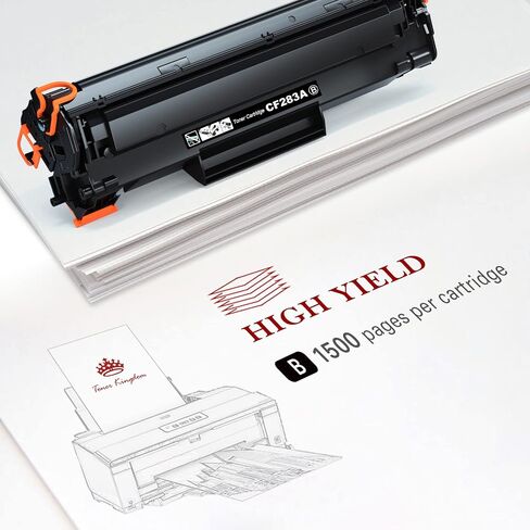 استبدال خراطيش الحبر المتوافقة مع Toner Kingdom لطابعة HP 83A CF283A 83X CF283X لطابعة HP Laserjet Pro MFP M127fw M125nw M125a M127fn M201n M201dw M225dn M225dw (أسود، 4 عبوات) in Saudi Arabia