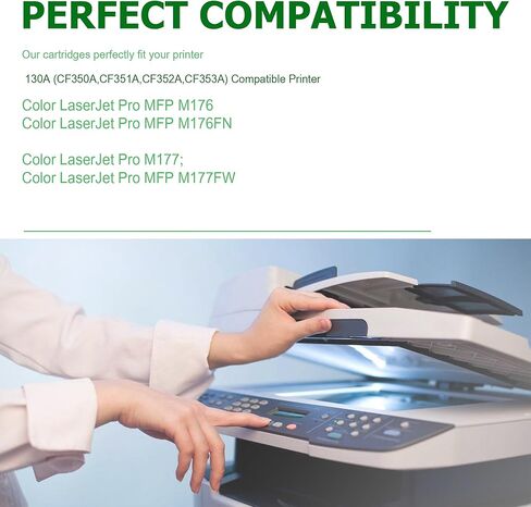 بديل حبر الطابعة 130A لخرطوشة الحبر HP 130A حزمة كومبو سوداء/ملونة تناسب حبر الطابعة HP Color Laserjet Pro MFP M177fw,M176n (أسود، سماوي، أرجواني، أصفر، 4 عبوات) in Kuwait