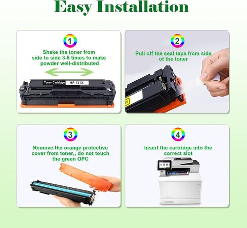 بديل حبر الطابعة 130A لخرطوشة الحبر HP 130A حزمة كومبو سوداء/ملونة تناسب حبر الطابعة HP Color Laserjet Pro MFP M177fw,M176n (أسود، سماوي، أرجواني، أصفر، 4 عبوات) in Kuwait