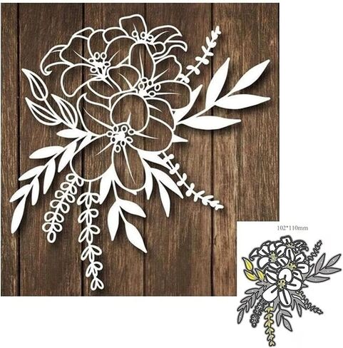 قوالب قطع الزهور لصنع البطاقات، قوالب قطع استنسل لألبوم الصور DIY سكرابوكينغ قالب ورق النقش الزخرفي لصنع البطاقات in Kuwait