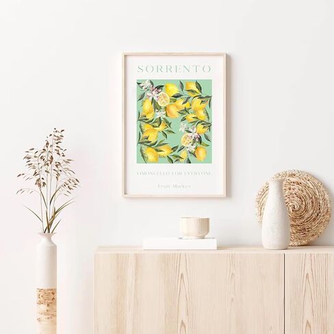 Fruit Wall Art Kitchen Artwork Wall Decor Fruit Prints Colorful Lemon Canvas Wall Art Vintage Pictures Fruit Market Poster Lemon Orange Prints Set of 6 for Room Bedroom 8x10 Inch Unframed in Saudi Arabia