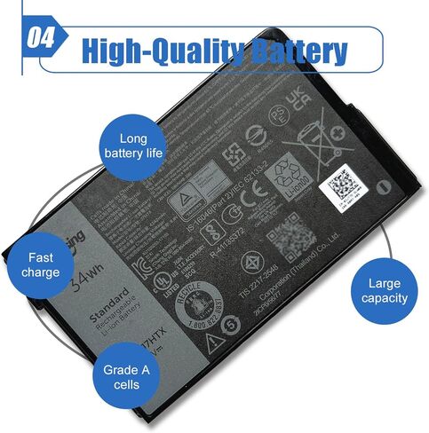 Dentsing 34Wh 4342mAh J7HTX Laptop Battery Replacement for Dell Latitude 7202 7212 7220 Rugged Extreme Tablet Series 02JT7D 2JT7D FH8RW J82G5 VW5Y4 451-BBOR 451-BCCO 451-BCDH 7XNTR in Kuwait