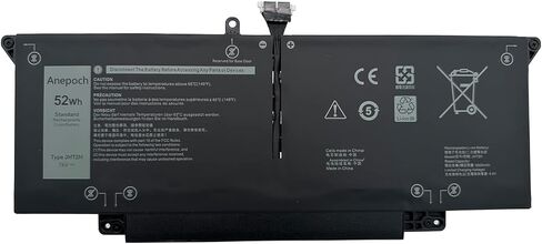 JHT2H Laptop Battery Replacement for Dell Latitude 7310 7410 Series Notebook P34S P34S001 4V5X2 Y7HR3 35J09 HRGYV WY9MP XMV7T 009YYF 7CXN6 T3JWC XMT81 0YJ9RP K36KR YY3GJ 7.6V 52Wh 6500mAh in Kuwait