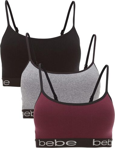 bebe Womens Bras Multipack - Microfiber Wireless Bralettes for Women - Seamless Sports Bras in Saudi Arabia