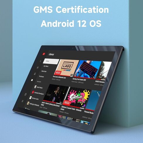 تابلت 10 بوصة، أحدث جهاز لوحي Android 12 مع حافظة، 4 جيجابايت + 64 جيجابايت + 1 تيرابايت توسيع، رباعي النواة، شاشة لمس IPS 1280 * 800، بطارية 6000 مللي أمبير، واي فاي، BT، ألعاب، عمل (أسود) in Kuwait