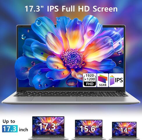كمبيوتر محمول Jumper 17.3 بوصة، كمبيوتر محمول مع 24 جيجابايت LPDDR4 512 جيجابايت SSD، وحدة المعالجة المركزية Celeron N5095 (حتى 2.9 جيجا هرتز)، رباعي النواة، شاشة FHD IPS 1920x1200، بطارية 38WH، مكبرات صوت مزدوجة، 2.4G+5G WiFi، BT5.0، 16:10 . in Saudi Arabia