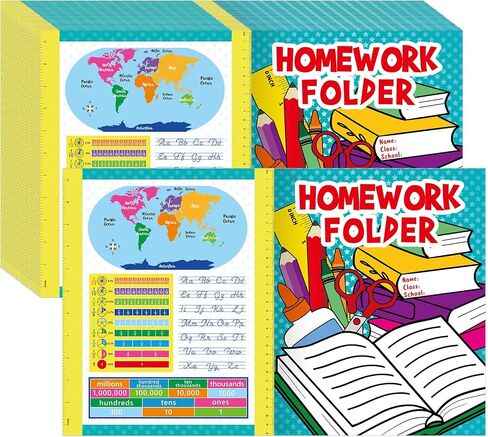 12 Pcs A4 File Folders for Students, Multicolor, 9.5 x 12 Inch in Saudi Arabia