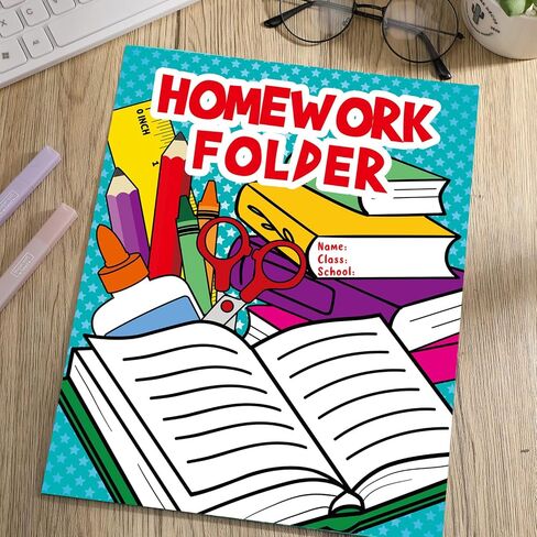 12 Pcs A4 File Folders for Students, Multicolor, 9.5 x 12 Inch in Saudi Arabia
