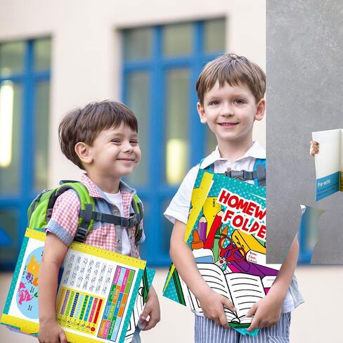12 Pcs A4 File Folders for Students, Multicolor, 9.5 x 12 Inch in Saudi Arabia