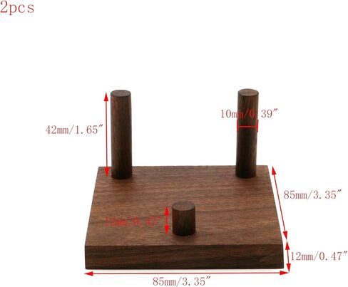 2 قطعة حامل عرض ثلاثي الأوتاد حامل حجر كريستال خشبي حامل عرض كروي مربع للمقتنيات كرة جولف عمل فني رخامي in Kuwait