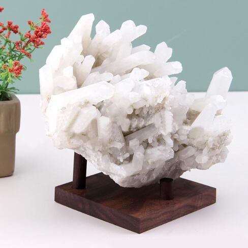 2 قطعة حامل عرض ثلاثي الأوتاد حامل حجر كريستال خشبي حامل عرض كروي مربع للمقتنيات كرة جولف عمل فني رخامي in Kuwait