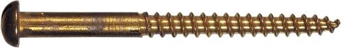 1824 4 X 3/4 in. Brass Round Head Slotted Wood Screw 48-Pack in Saudi Arabia