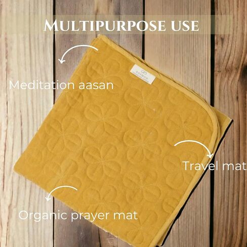 100% Organic Cotton Meditation Mat -Non Slip Handloom Foldable Meditation Mat Fitness Accessory Indoor & Outdoor Use Meditation Rug For Workout Mats For Pilates, Yoga & Fitness ( 22"x22" - Pack of 1) in Saudi Arabia