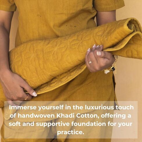 100% Organic Cotton Meditation Mat -Non Slip Handloom Foldable Meditation Mat Fitness Accessory Indoor & Outdoor Use Meditation Rug For Workout Mats For Pilates, Yoga & Fitness ( 22"x22" - Pack of 1) in Saudi Arabia