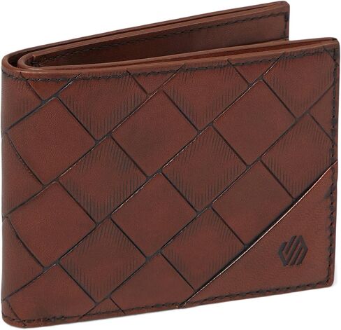 Johnston & Murphy Men's Hudson Basketweave Billfold, Brown, One Size in Saudi Arabia