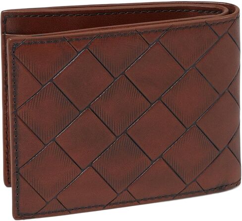 Johnston & Murphy Men's Hudson Basketweave Billfold, Brown, One Size in Saudi Arabia