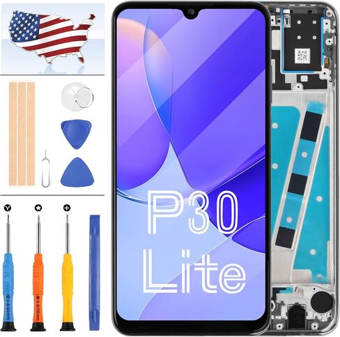 for Huawei P30 Lite Screen Replacement for Huawei Nova 4E LCD Screen P30 Lite Display MAR-LX3A MAR-LX2 MAR-L21 MAR-LX3 MAR-LX1 2019 LCD Touch Glass Digitizer Assembly Repair Kit(24MP) in Saudi Arabia