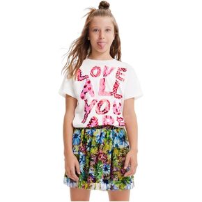 Desigual Little Girl's Glossy Text T-Shirt