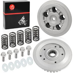 Clutch Center Inner Hub & Outer Pressure Plate & Heavy Duty Springs Kit For Yamaha V Star 650 XVS650 1998-2016 22U-16351-00-00 4VR-16371-00-00