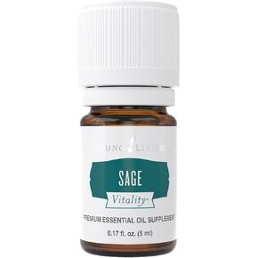 Young Living - Sage Vitality Essential Oil 5 ml | Aromatic Clearing & Culinary Delight | Women's Health & Digestive Support | Antioxidant-Rich | Cleansing Properties