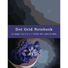 Dot Grid Notebook 120 pages size 8.5 x 11 inches dots spaced 5mm.: Black dots spaced bullet journal grid composition book design (Dot Grid Bullet Notebook School Office Supplies)