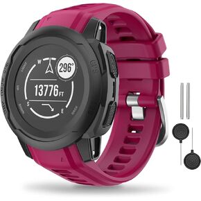 Compatible with Garmin Instinct 2S Silicone Strap, 20mm Smooth Soft Silicone Strap for Garmin Instinct 2S Strap/Instinct 2S Solar/Instinct 2S Solar Surf Strap