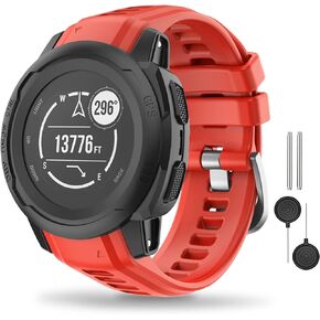 Compatible with Garmin Instinct 2S Silicone Strap, 20mm Smooth Soft Silicone Strap for Garmin Instinct 2S Strap/Instinct 2S Solar/Instinct 2S Solar Surf Strap