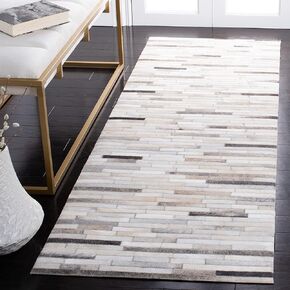 SAFAVIEH Studio Leather Collection 2' 3" x 5' STL809A Handmade Mid-Century Modern Entryway Living Room Foyer Bedroom Kitchen Accent Rug