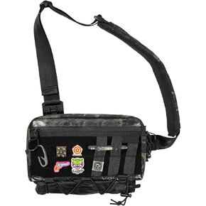 Cache L3 EDC Sling Bag Chest, Lightweight Shoulder Daypack, 500D Nylon, Travel Hiking Concealed Carry, Crossbody Bag, Tactical Backpack, Hiking Ambidextrous Strap Black