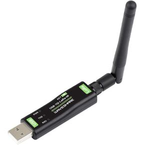 Waveshare USB to LoRa Data Transfer Module Based On SX1262, 850~930MHz Frequency, Suitable for Data Acquisition in Industry and Agriculture, with TCXO Crystal Oscillator